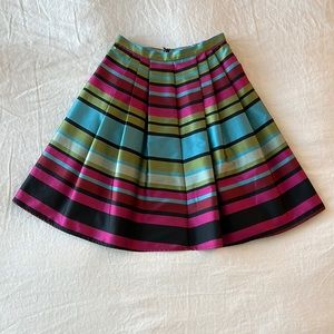 Anthropologie Eva Franco Pleated A-Line Striped Skirt